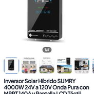 Inversor Solar Híbrido SUMRY 4000W 24Va 12OVOnda Pura con MPPT140Ay Pantalla LCD Táctil - Img 57894036