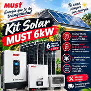 Kit Solar MUST 6 kw  Inversor híbrido MUST de 6 kW para la 110/220 v Batería  MUST de 51.2 v x 200 ah - Img 57537510