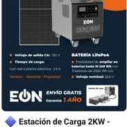 Estación De Carga 2KW  2560wh/2000w Con Panel Solar - Img 55703507