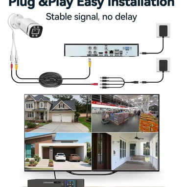 Sistema de cámaras de seguridad VORGUT con DVR de 4 canales, 4 cámaras bullet y disco duro de 500GB 🌐 - 2/6
