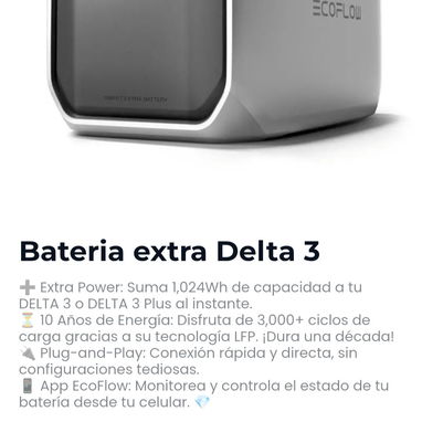 ECOFLOW DELTA 3 CLASSIC, PANELES, INVERSOR, GENERADOR Y BATERÍA LITHIUM. GARANTÍA, PAGOS (ZELLE, CUP, USD) TIENDA FISICA - 16/19