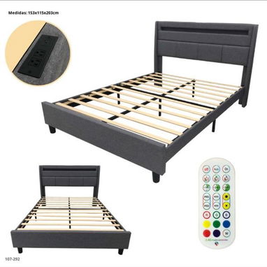 Camas camperas con gavetas y luces led - Img 106938083
