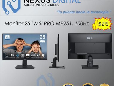 Monitores MSI de varios tamaños (22" | 25" | 27") Full HD, 100Hz, 1ms NUEVOS en caja - Img 69063404
