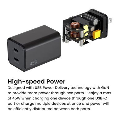 ☎️53544655 🛵 Entrega Disponible ⭐Cargador de Pared QUIKCELL 45W PD GaN – Dual USB-C ⭐ - 3/3
