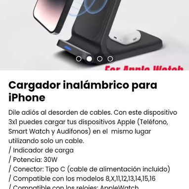 Cargador inalámbrico para iPhone. Nuevo - Img 105471460