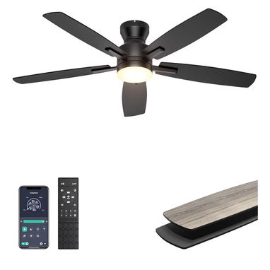Ventiladores de techo  reversible, negro y gris - Img 123069530