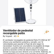 Ventilador de pedestal recargable - Img 57858846
