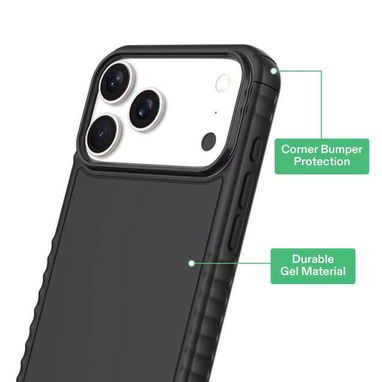 💪Funda Protectora de Gel para iPhone 17 Pro Max – Negro💪 - 6/8