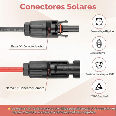 Cable Adaptador Conector Anderson a MC4 - 10 AWG (50 cm) - 3/3