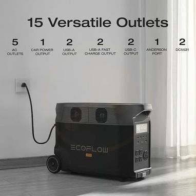 EcoFlow Delta Pro 110V 3600Wh Pico 7200W, Batería LiFePO4 Estación de Energía Portátil - 4/5