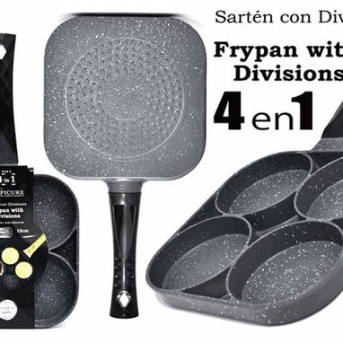 UH- Sartén Antiadherente con Divisiones  Precio 25 USD - 2/2