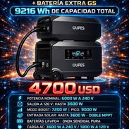 🔋 ESTACIÓN DE ENERGÍA OUPES GUARDIAN 6000 V2 (OPCIÓN BATERÍA EXTRA G5) - Img 57517226