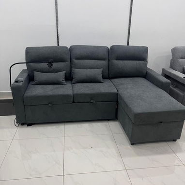 Sofá cama multifunción, con puerto USB, portavasos, soporte para celular - Img 123301196