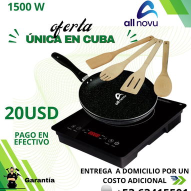 Cocinas de inducción e infrarrojas con sarten y paletas de madera incluidas en el precio - Img 123334307