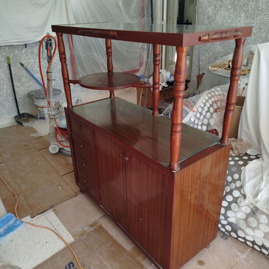 Mueble multiuso de cocina de buena madera - Img 123949376