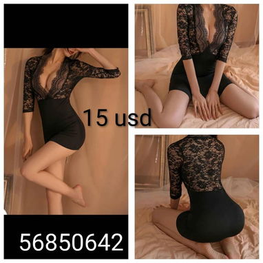 Lenceria tipo vestido de encaje y licra - 2/2