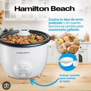 Olla Arrocera Hamilton Beach de 20 tazas con Vaporera - Img 56371534