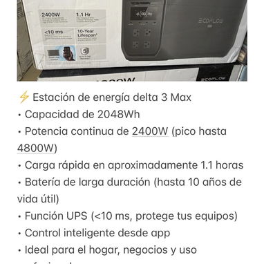 Estaciones de energía EcoFlow de la serie 2 y 3. NUEVO. ENTREGA INMEDIATA - Img 122660019