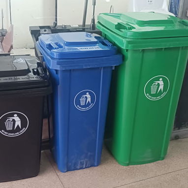 ‼️Cestos de basura / Tanques de basura resistentes‼️ Colores: verde, negro y azul ‼️Entrega incluida‼️ - Img 117690079