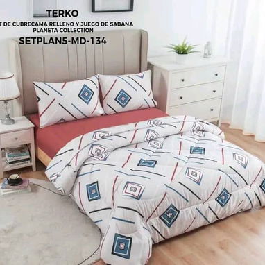 Juegos de edredón y sábanas King size de 5 piezas_ G60*MiC* - 5/10