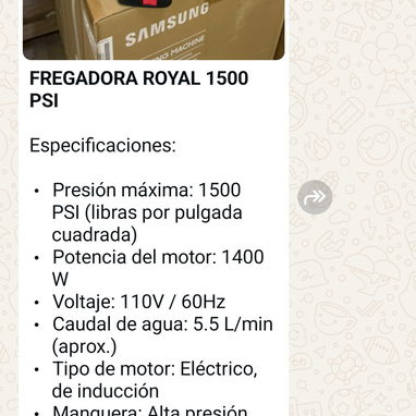 Fregadora Roual 1500 PSI nueva! - Img 122882740