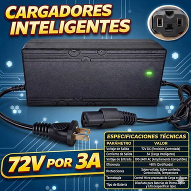 Cargador para moto electrica y triciclo - 9/10