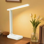 Lámpara de escritorio LED 💡📚 14W con 3 modos de color, atenuación continua 800 lúmenes, USB, temporizador y soporte mó - Img 56591007