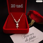Bonita Cadena de Tulipán 🌷Plata 925 🩶 - Img 57439819