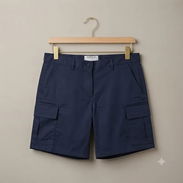 Shorts Cargo Casuales "Marcello Collezioni" – Azul Marino (Resistente al agua) - Img 57879566