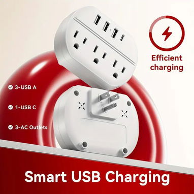 📦 Regleta de Pared con USB y Tomas AC – NUEVA - Img 104842432