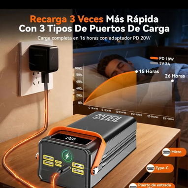 Power bank 80000 Mah batería portátil 180W carga ultra rápida - Img 121030442