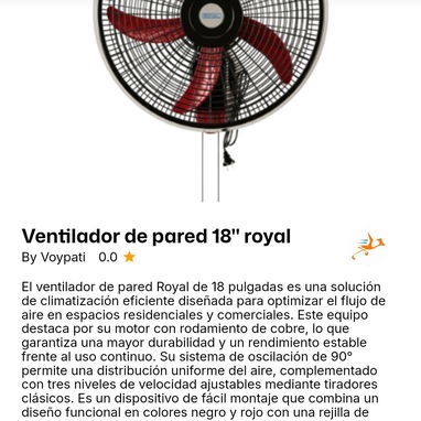 VENTILADOR DE PEDESTAL/ DE PISO/ DE PARED - Img 124235604