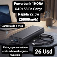 Powerbank 1HORA GAR158 De Carga Rápida 22.5w (20000mAh), Garantía de 1 mes, Entrega por un mínimo costo adicional según - Img 56756407