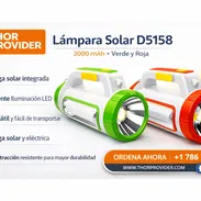 Lampara portable solar D5158. 2000 mAh. Rojo y Verde - Img 55244111