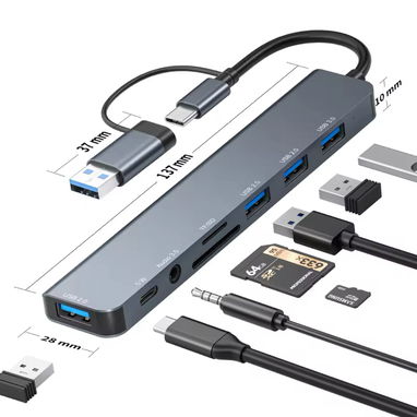Tengo multi puerto 8 en 1 para Que conecte todo tipo de dispositivos a su tablet, laptop, móvil etc…!! - Img 83607862