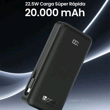 Cargador Portátil 20,000 mAh ( Reales) 🔋 • Super Carga Rápida 22.5 W ⚡ • Original Marca: 1HORA ✅ • Carga tu móvil - 6/9