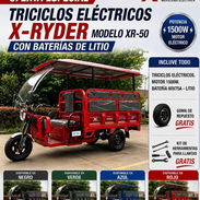 TRICICLO ELÉCTRICO XR-50 LITIO • 1500 Wats (Motor Brushless High Torque) - Img 57463858