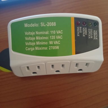 PROTECTOR DE VOLTAJE 3 PUERTOS S.P.C 110V, ENTREGA DE FACTURA, VARIEDAD DE PROTECTORES - 5/6