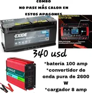 Combos para tener corriente en su hogar Convertidor,  Cargador y batería - Img 50950882