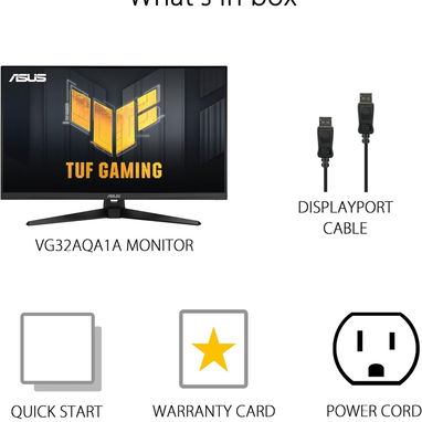 Monitor gamer ASUS TUF Gaming de 32 pulgadas , QHD 2K 1440P, 170 Hz, AMDFreeSync con altavoces integrados,1 ms, 52815418 - Img 118429543