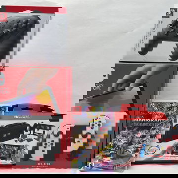 OEM Nintendo Switch OLED White MarioKart 8 Deluxe Pro