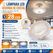 LÁMPARA LED REDONDA DE CRISTAL - Img 57261357