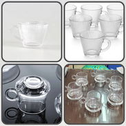 🛒 Juegos de 6 tazas de vidrio con asa – diseño elegante y minimalista - Img 57947137