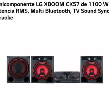 ✅️Equipo de.música LG XBOOM CK57 ➡️ Como nuevo / En excelente estado👌🏼control remoto original   MULTI BLUETOOTH | TV S - 2/2