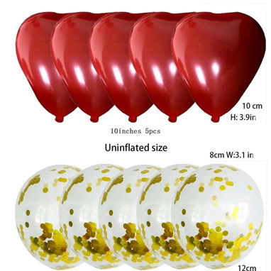 馃巿Set de 15 globos de coraz贸n y confeti $2000 - Img 114315665