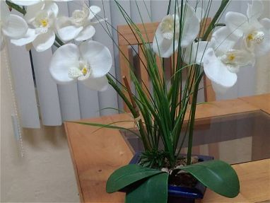 Bonsai decorativo artificial en maceta blanca. - Img 66814528
