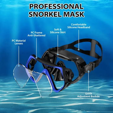 Kit de careta y snorkel/ Marco Azul. - Img 124005365