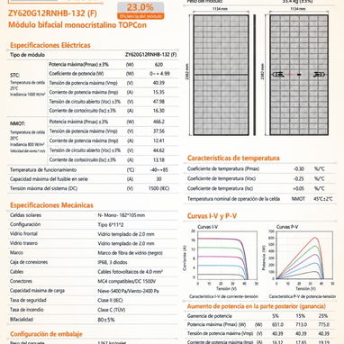 Paneles Solares Bifaciales, por unidad 170 y por parlet 160 - 2/2