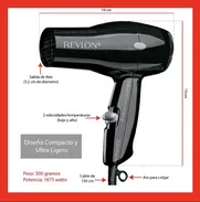 Secadora de pelo Revlon, manual. 1875W de potencia. 59218506 0km! Precio 45USD - Img 47804644