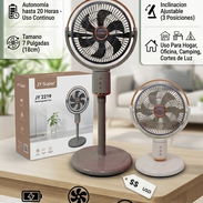 🔥 ¡VENTILADOR RECARGABLE JYSUPER! 🔥 ¡Adiós al calor en los apagones! 💨 ⚡ Batería potente: 12000 mAh (hasta 20 hrs de - Img 56572167